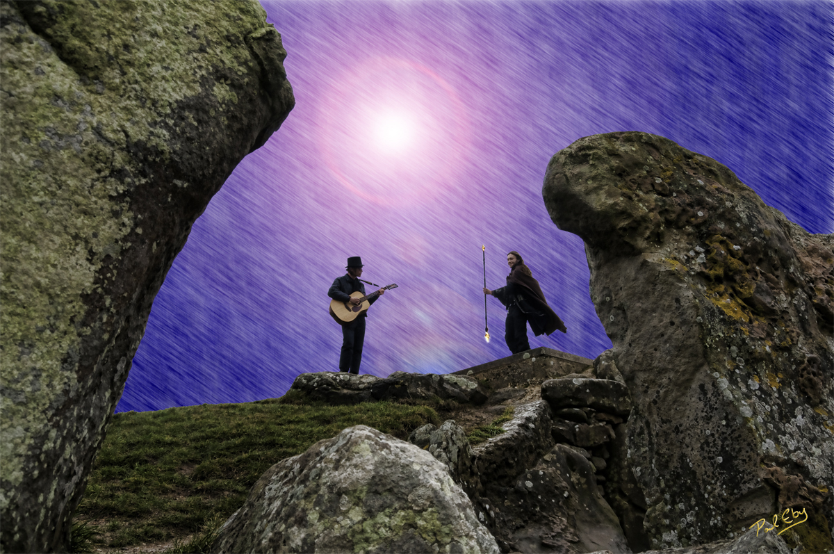 Came across these guys at Westkennet Longbarrow during spring Solstice. Asked them to pose for a couple of shots then did a bit of photoshop to enhance.