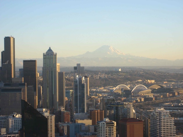Mt. Rainer from Space Needle, 12-31-10