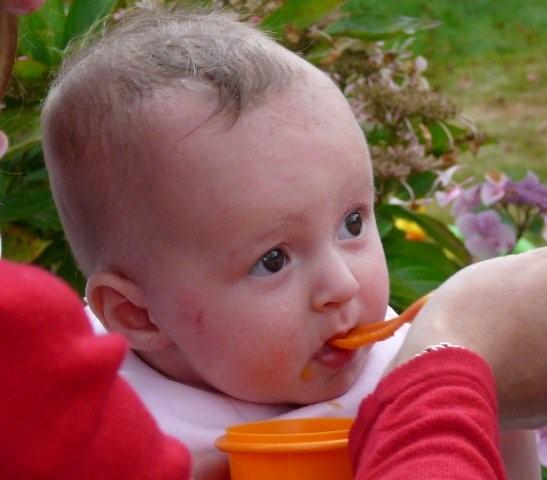 baby being fed