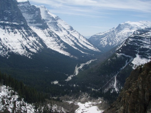 view from Going to the Sun Road