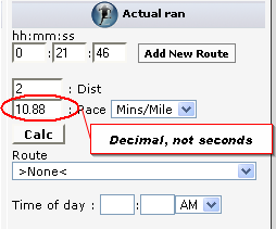 Pace is initially displayed in minutes, not minutes and seconds.